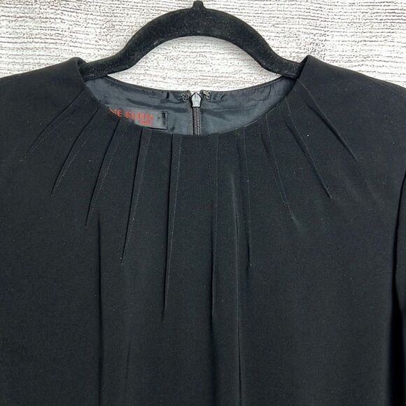 NWT Vintage Anne Klein Dress Black Shift Long Sleeve - Picture 6 of 15